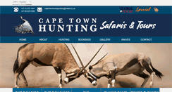 Desktop Screenshot of capetownhuntingsafaris.co.za